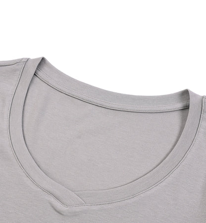 ESSNTIAL ELEMNTS Women's 215G V-Neck Thin Bodycon Tee