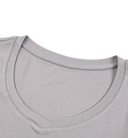 ESSNTIAL ELEMNTS Women’s 215G V‑Neck Thin Bodycon Tee