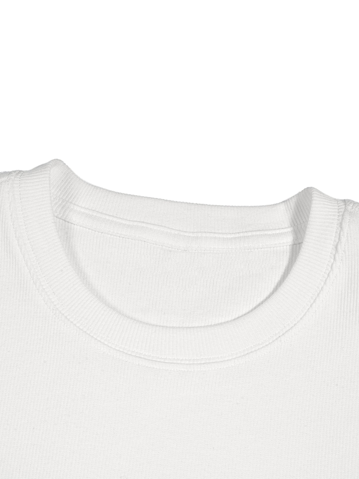 ESSNTIAL ELEMNTS Men's 220G Bodycon Ribbed Crop Top