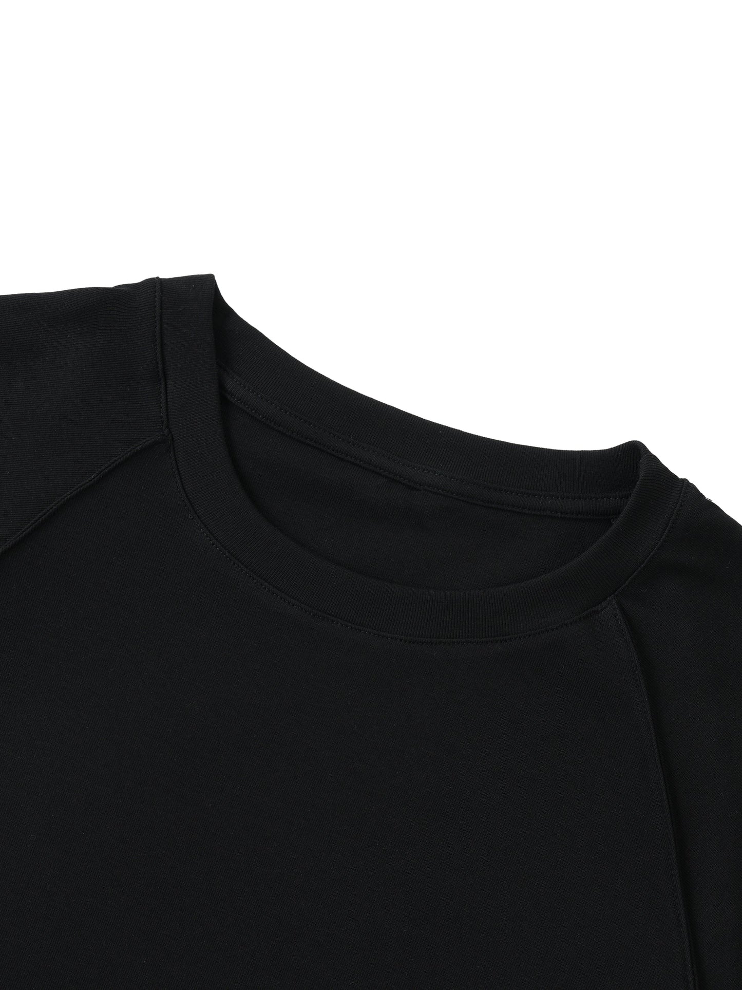 ESSNTIAL ELEMNTS Women's 210G Solid Color Raglan Sleeve Crop Top
