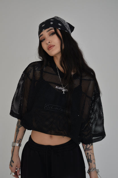 EE x LETTA Unisex 260G C-through Boxy Net Tee