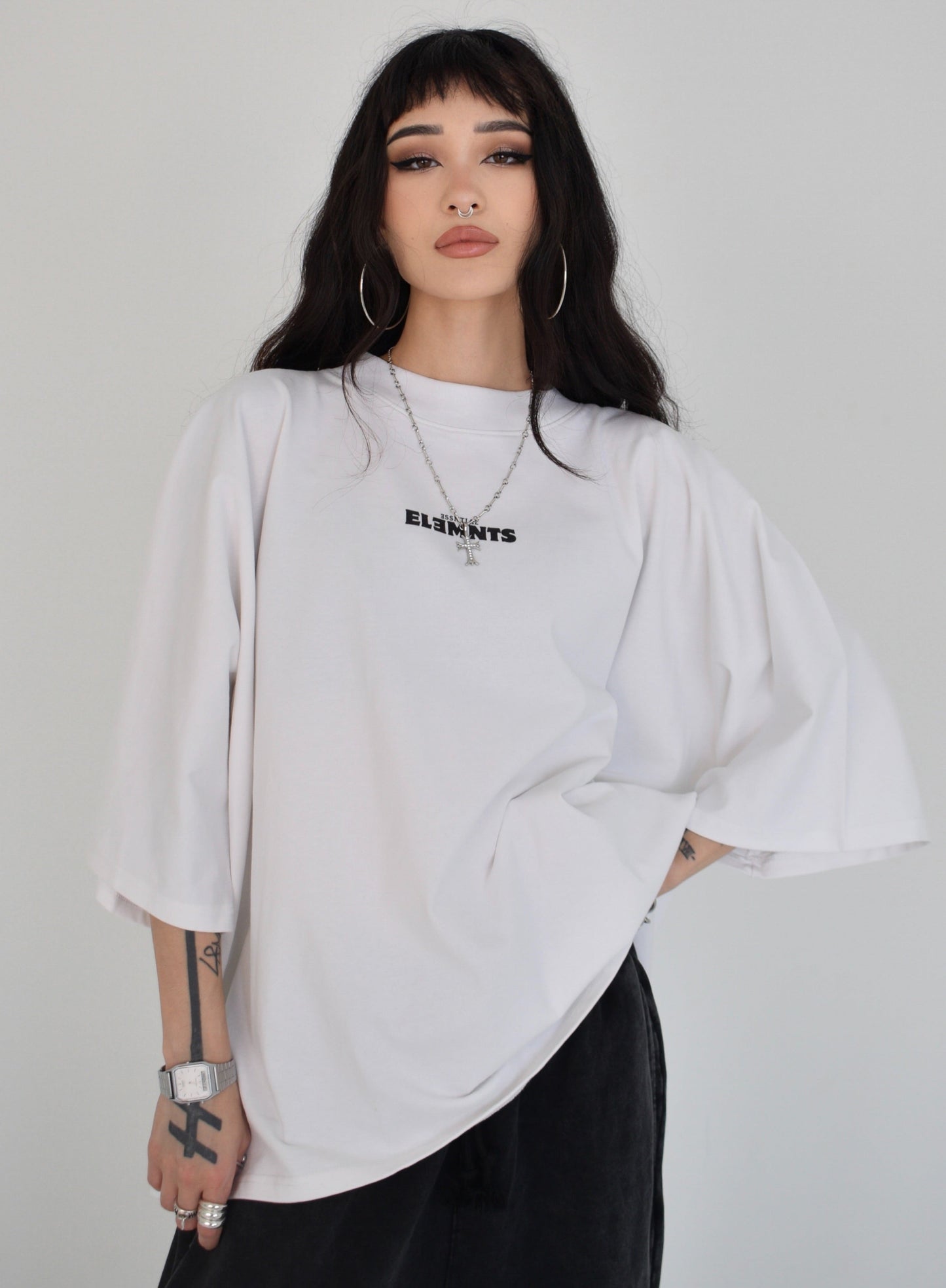 EE x LETTA Unisex 300G OS 1-piece Pattern Boxy Tee