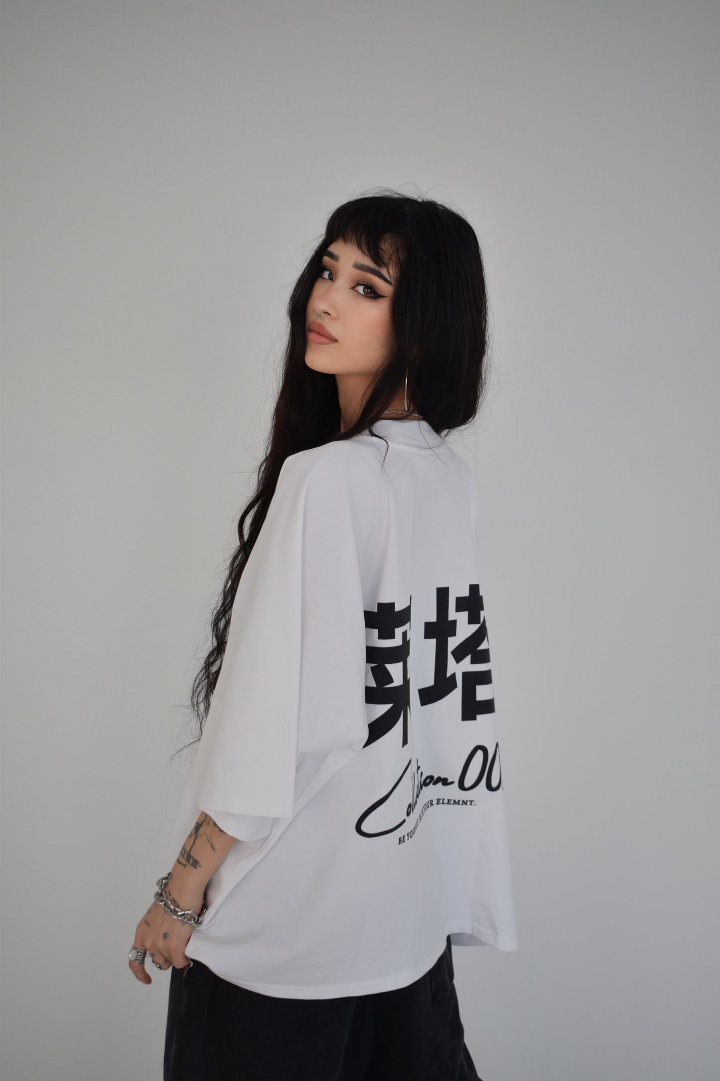 EE x LETTA Unisex 300G OS 1-piece Pattern Boxy Tee