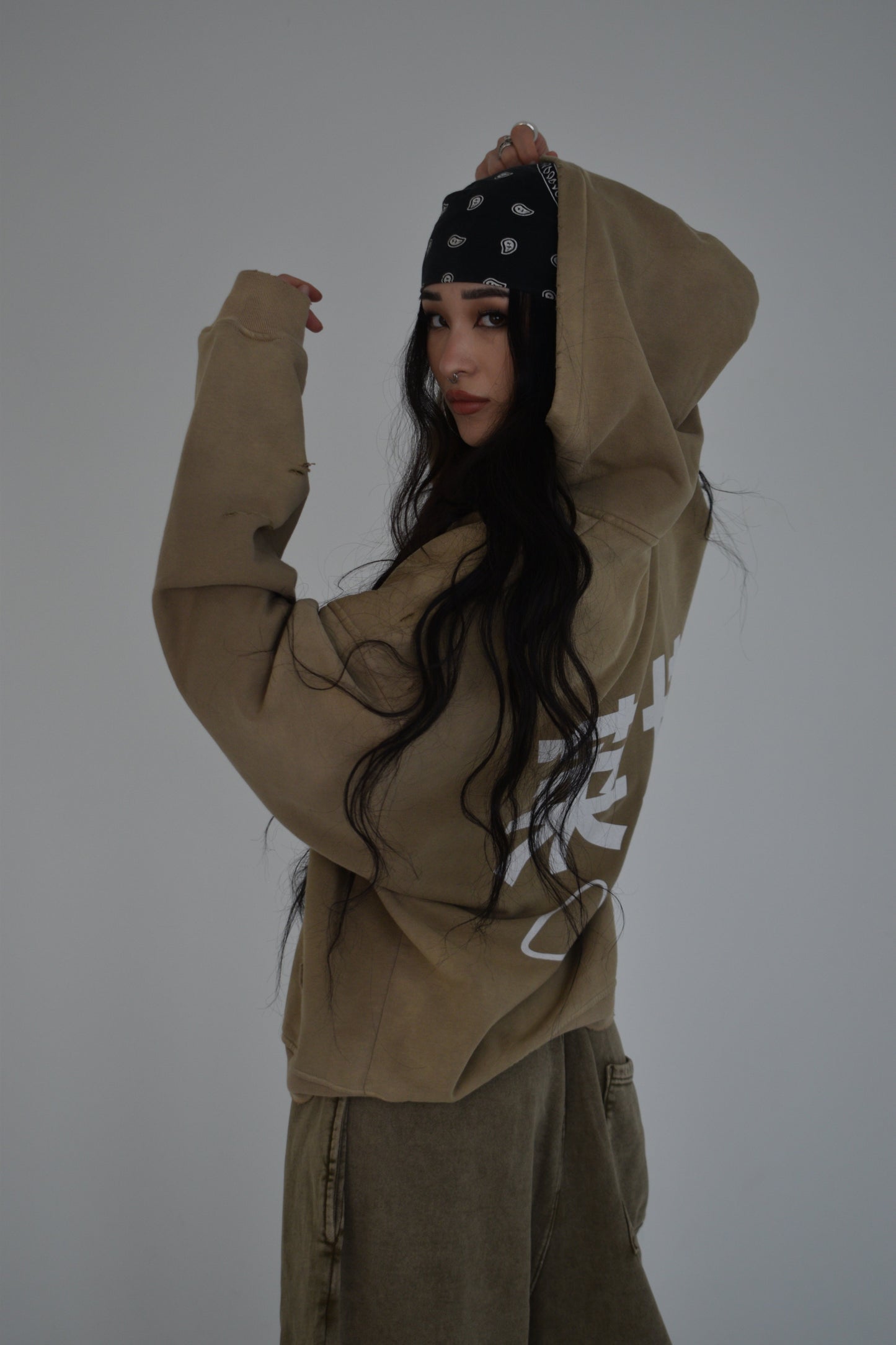 EE x LETTA Unisex 420G Hand-Frayed Faded Hoodie