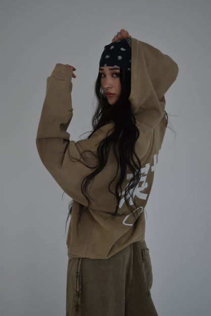 EE x LETTA Unisex 420G Hand-Frayed Faded Hoodie