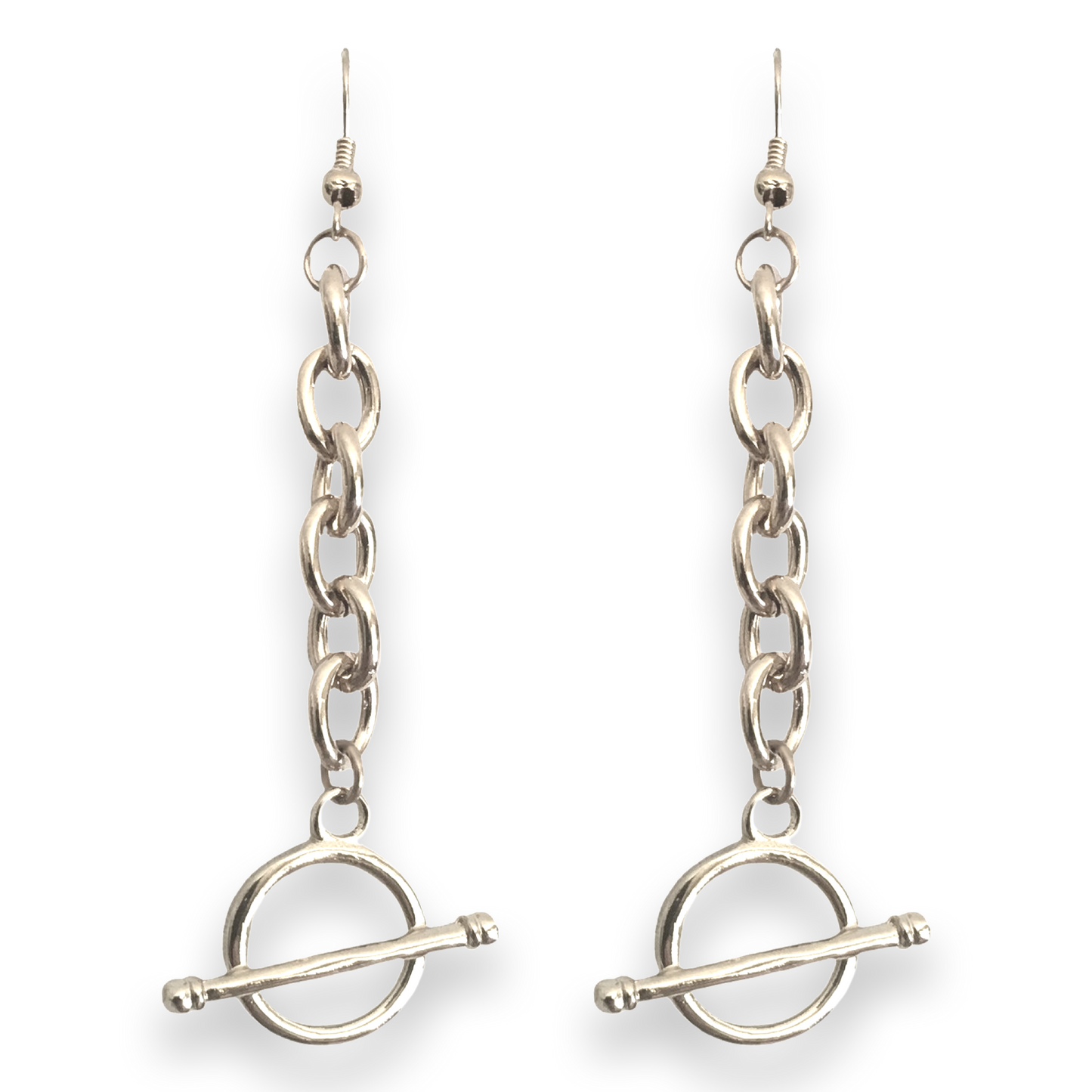 Chain Toggle Earrings 24k Gold Dip