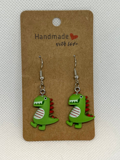 Stainless Steel Dinosaur Earrings