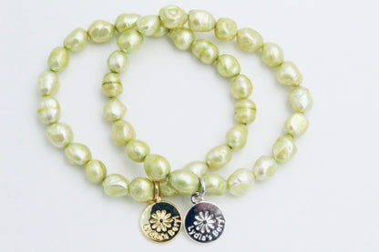 Peridot Pearl Bracelet