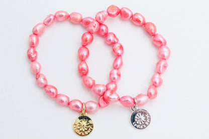 Hot Pink Pearl Bracelet