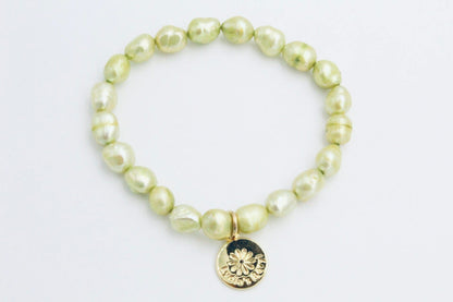 Peridot Pearl Bracelet