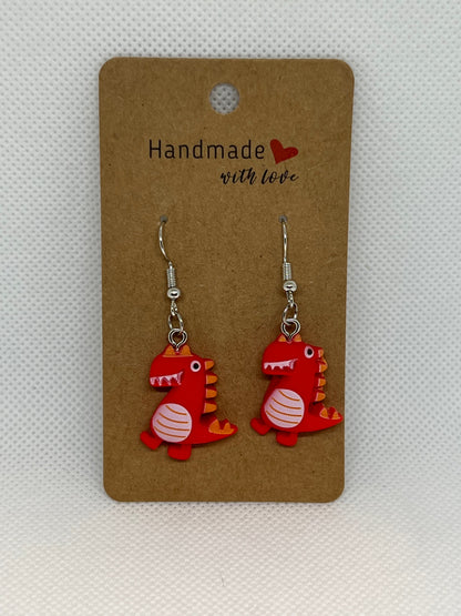 Stainless Steel Dinosaur Earrings