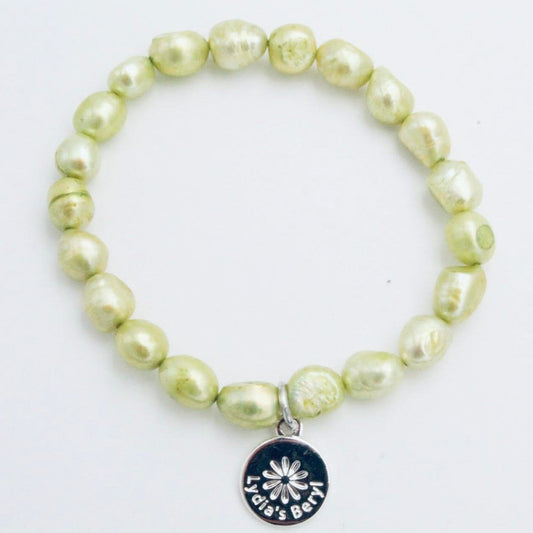 Peridot Pearl Bracelet