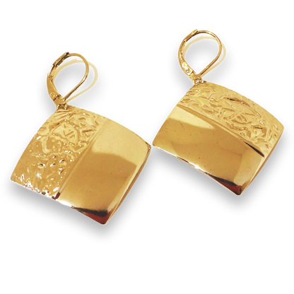 Silver Dipped Square Tulum Earrings