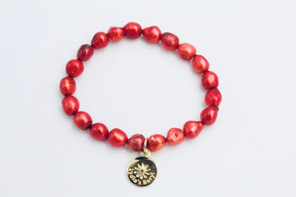 Rust Pearl Bracelet