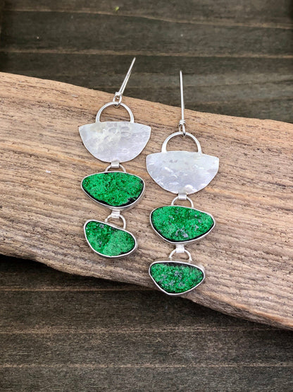 Green Tier Earrings