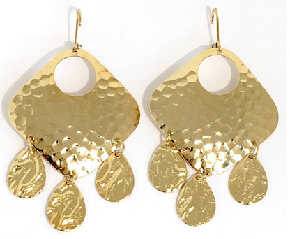 Hammered Chandelier Earrings