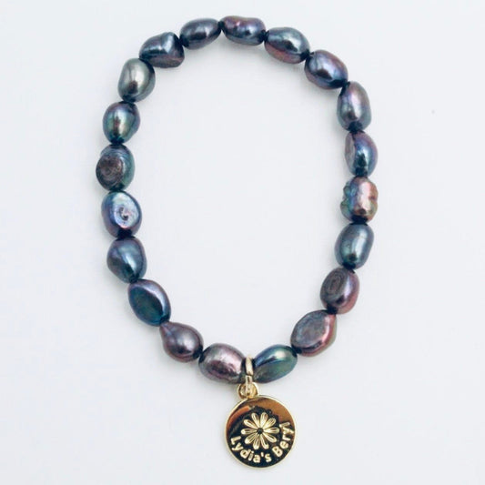 Charcoal Pearl Bracelet