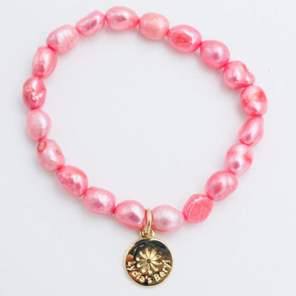 Hot Pink Pearl Bracelet