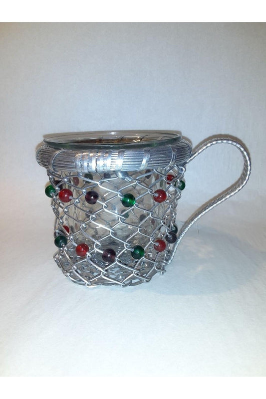 Brass Beaded Votive