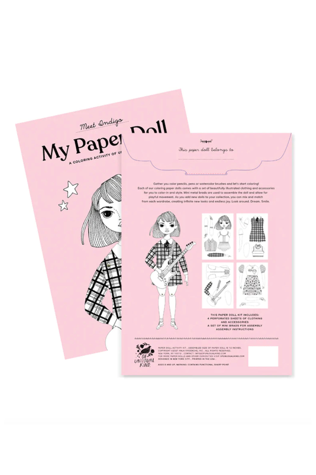 Indigo Coloring Paper Doll Kit