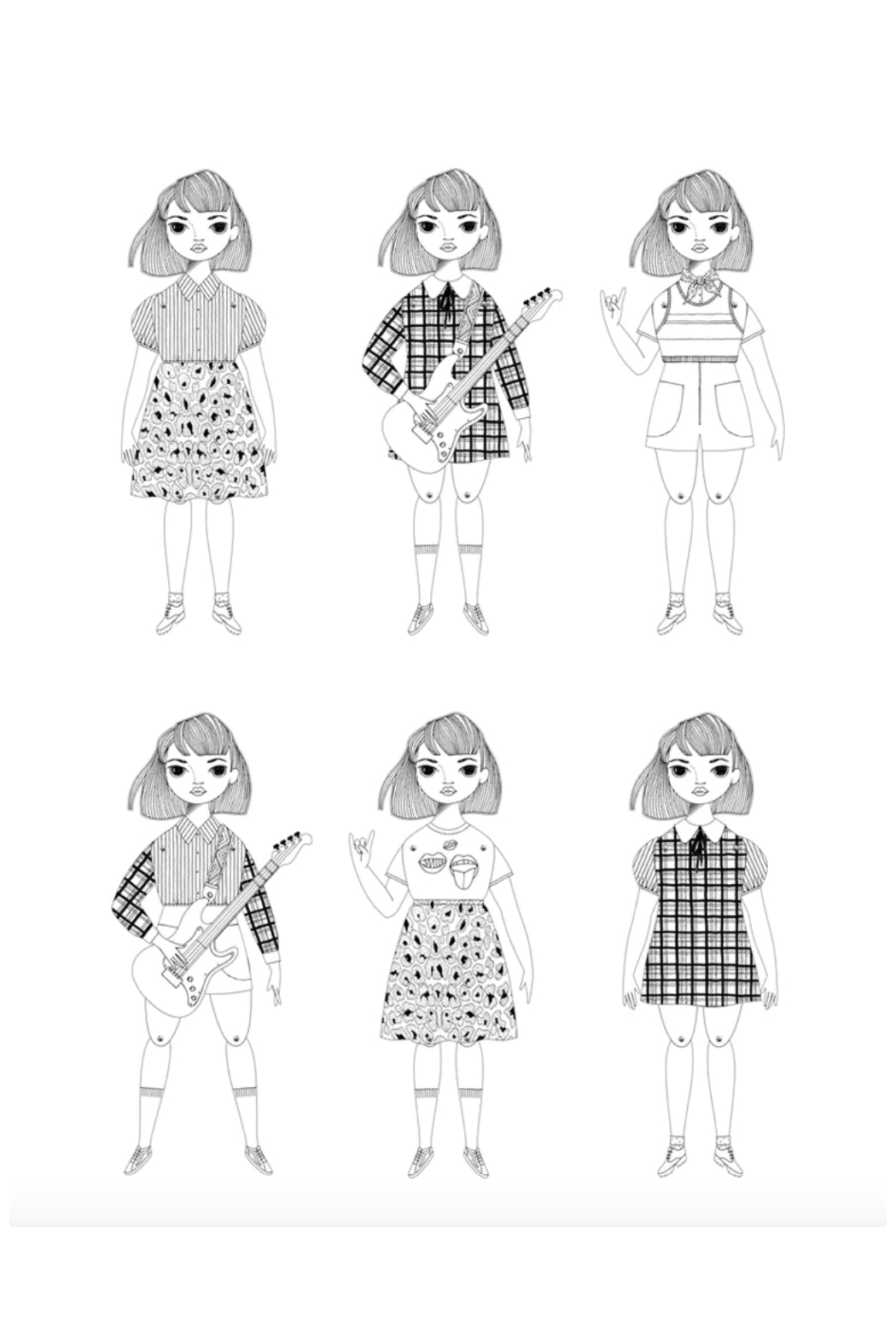 Indigo Coloring Paper Doll Kit