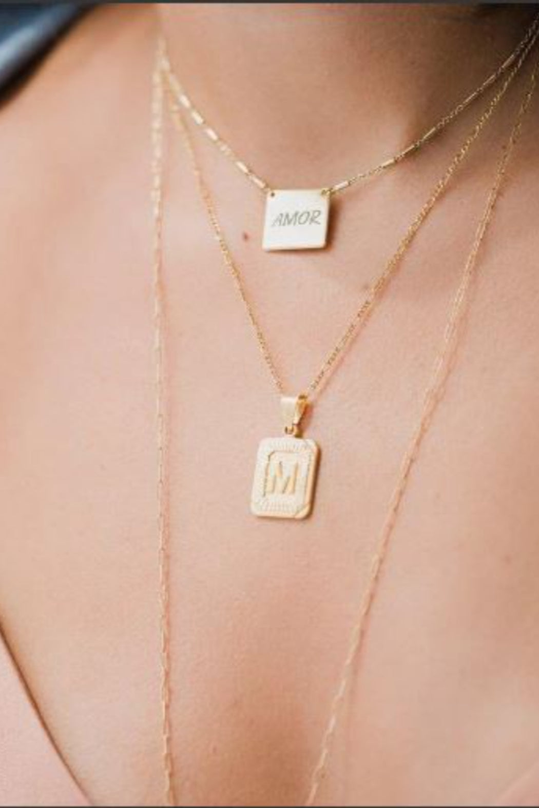 Initial Card Necklace