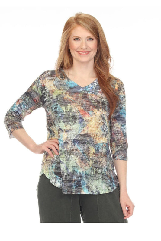 Midnight Blue Burnout Top