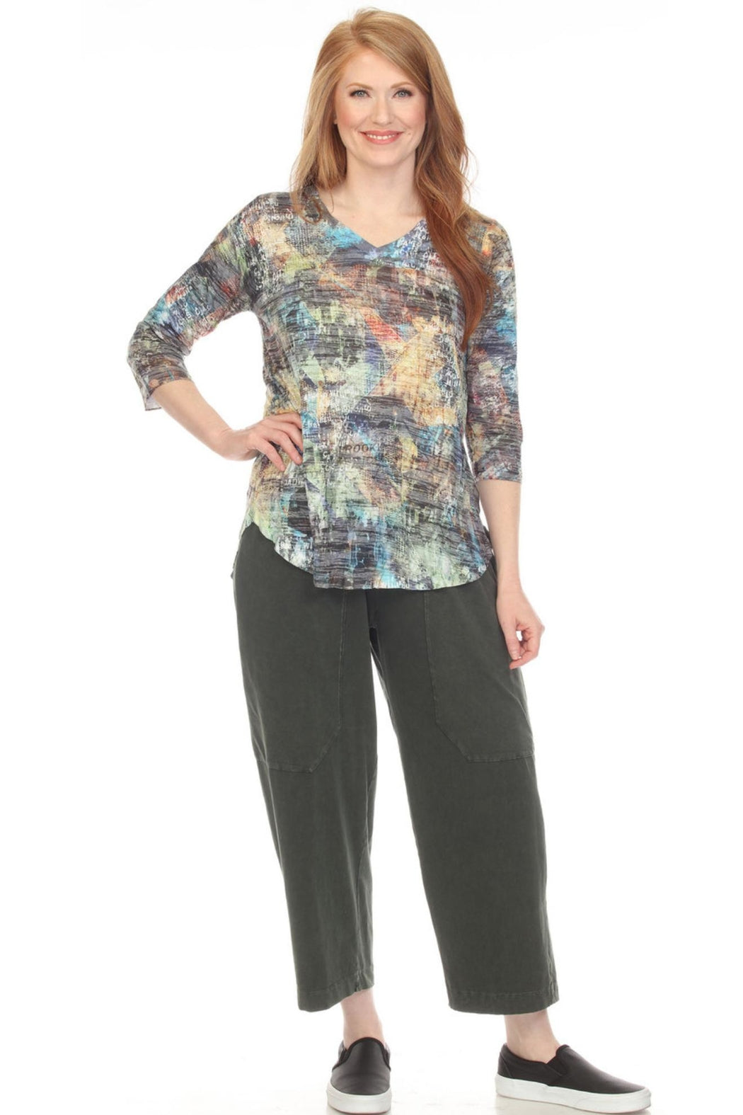Midnight Blue Burnout Top