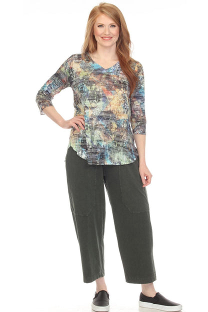 Midnight Blue Burnout Top