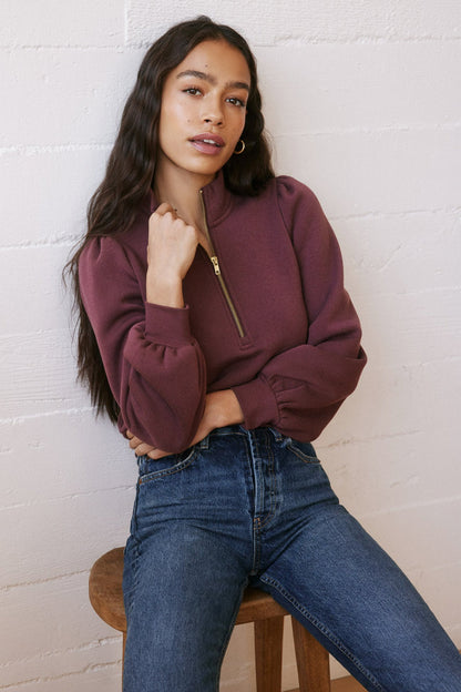Jandie Half Zip Sweatshirt