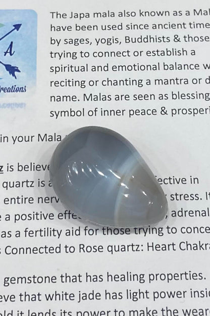 Japa Mala In Rose Quarts & Jade