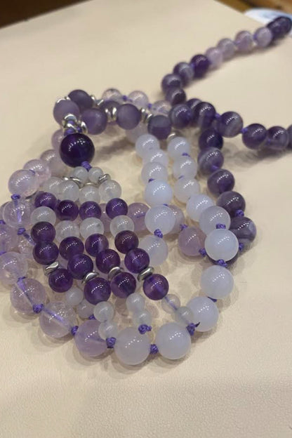 Japa Mala In Rose Quarts & Jade
