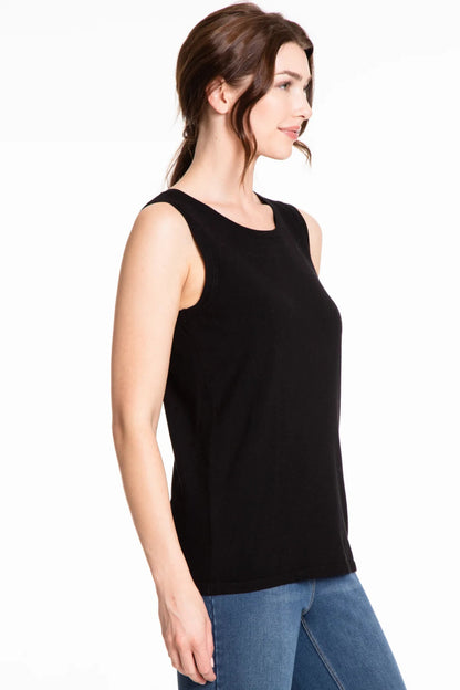 JEWEL NECK SWEATER KNIT TANK TOP