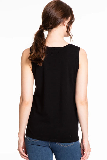 JEWEL NECK SWEATER KNIT TANK TOP