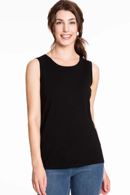 JEWEL NECK SWEATER KNIT TANK TOP