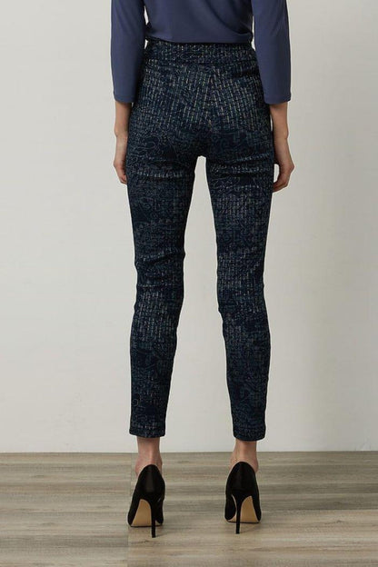 Navy Metallic Print Pant