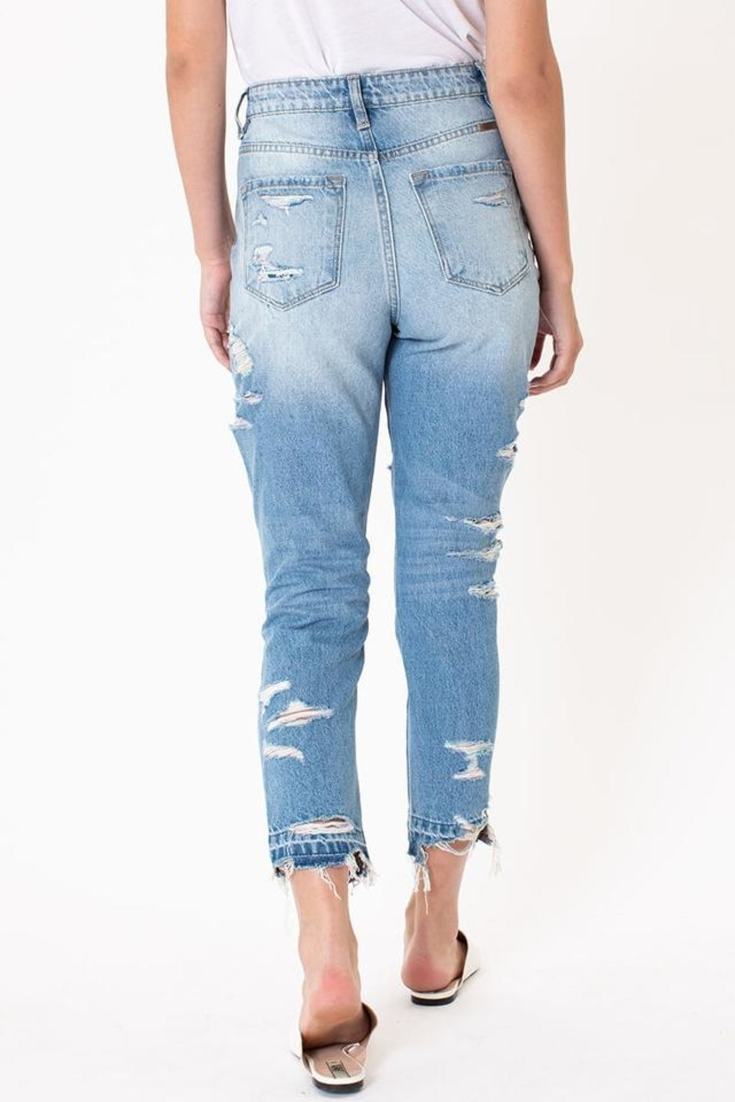 KanCan  High Rise Colorful Threading Distressed Skinny jean (KC9224L)