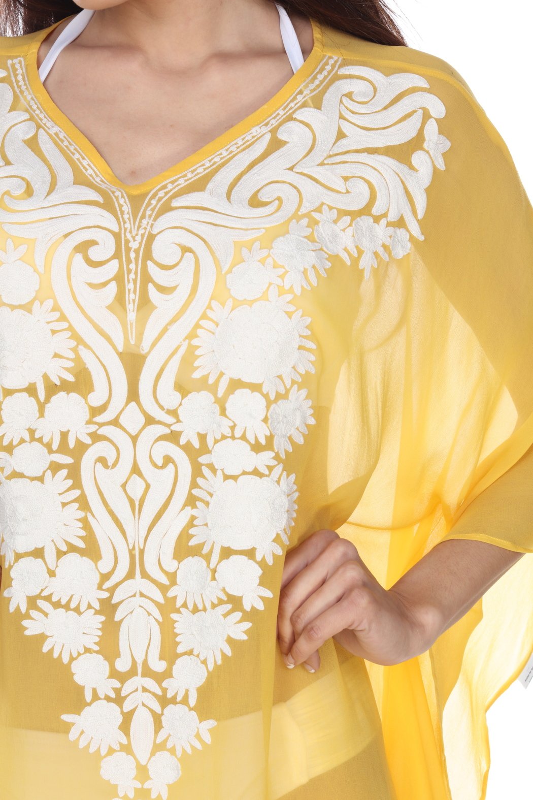 Sheer Embroidered Cover-Up