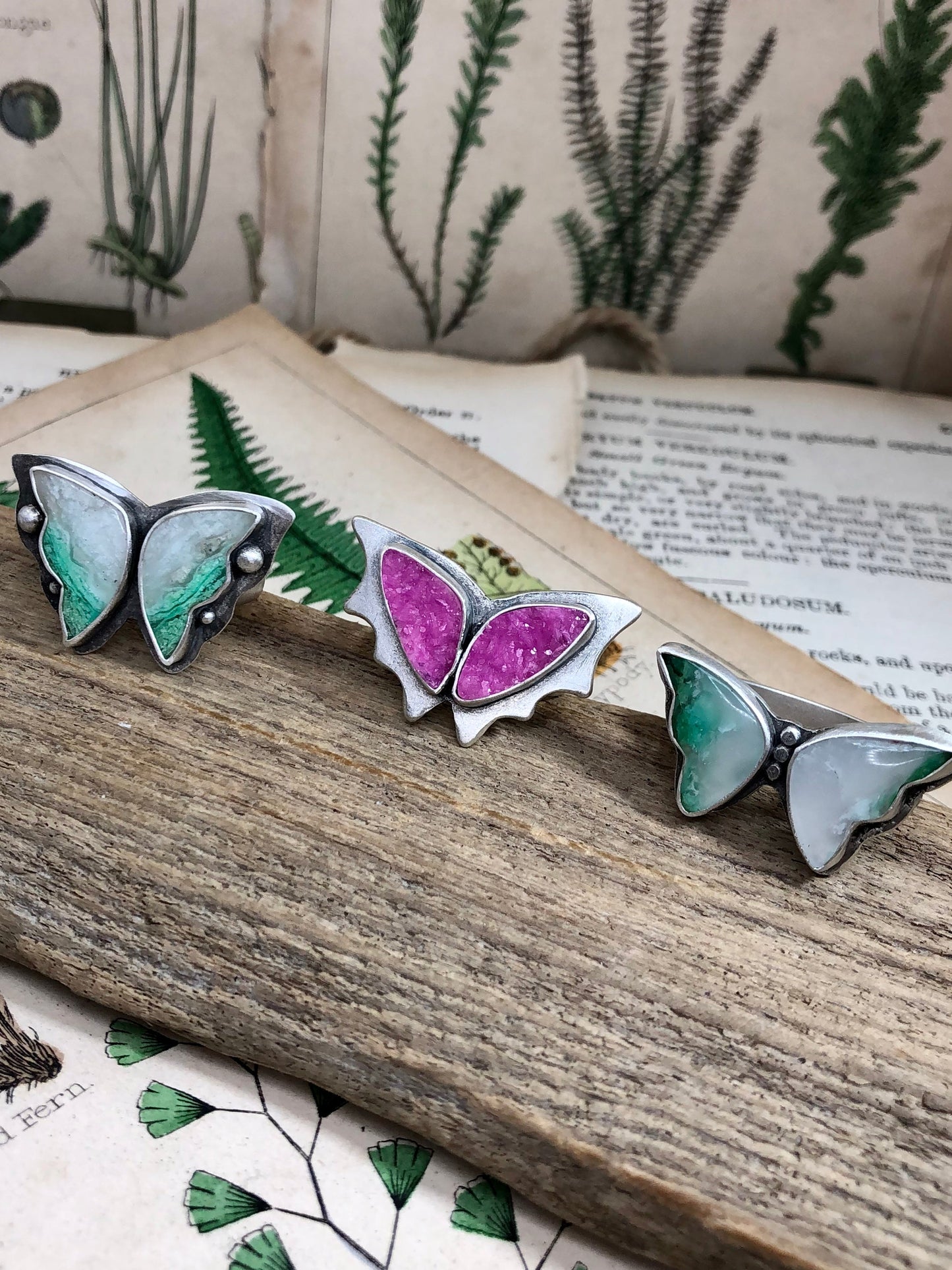 Chrysoprase Butterfly Ring 1