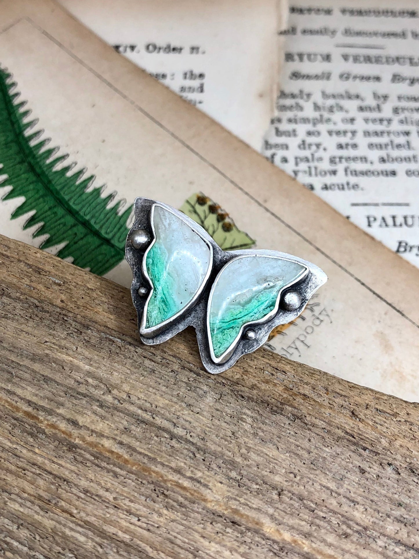 Chrysoprase Butterfly Ring 1