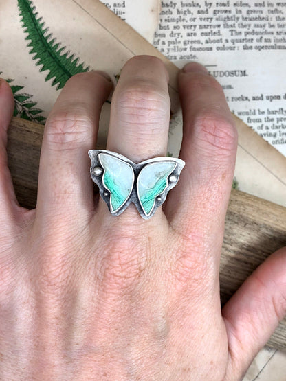 Chrysoprase Butterfly Ring 1