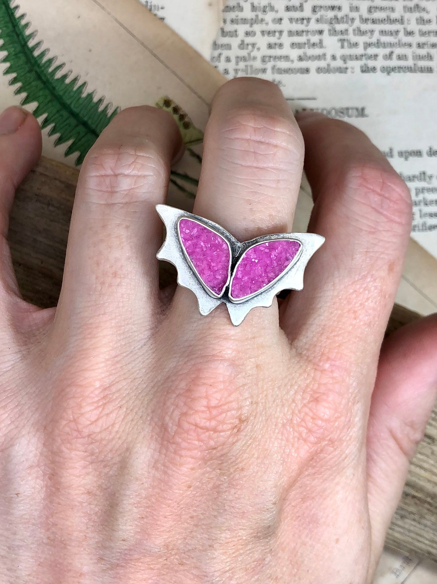 Pink Butterfly Ring