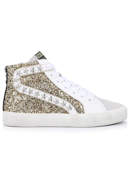 Kids Ava Gold Glitter High Top