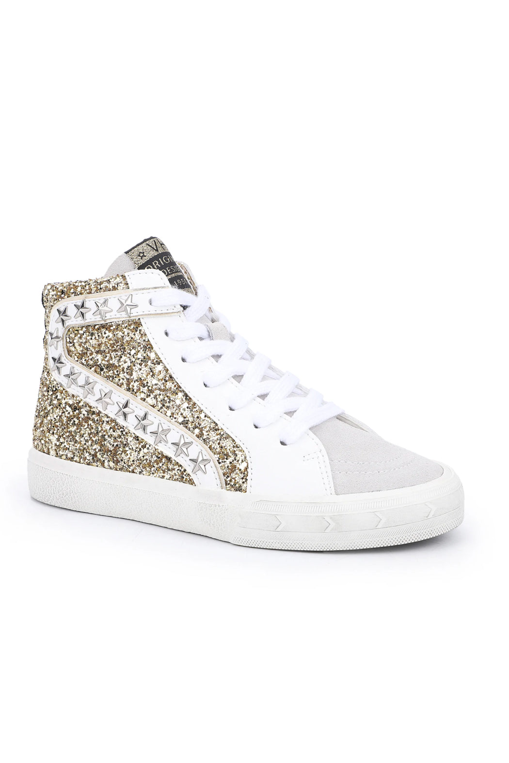 Kids Ava Gold Glitter High Top