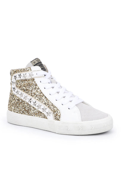 Kids Ava Gold Glitter High Top