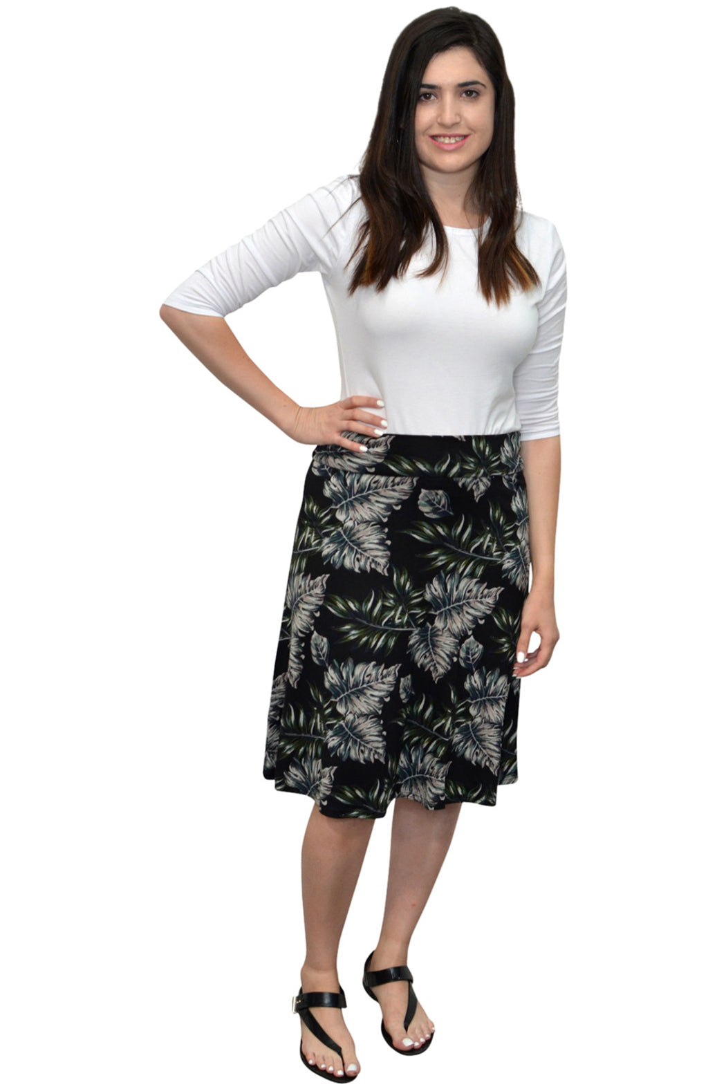 Knee Length A-Line Skirt for Women