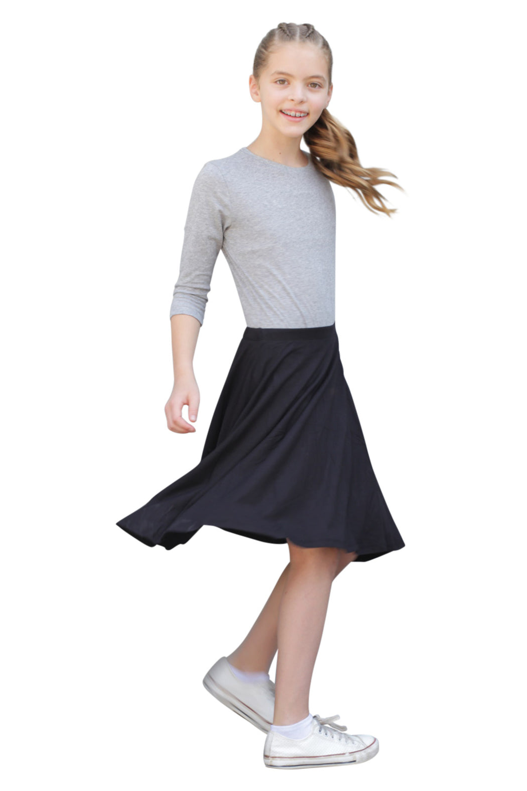 GIRLS Knee Length Skater Skirt