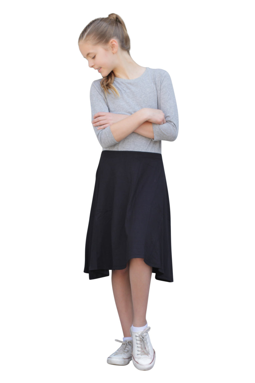GIRLS Knee Length Skater Skirt