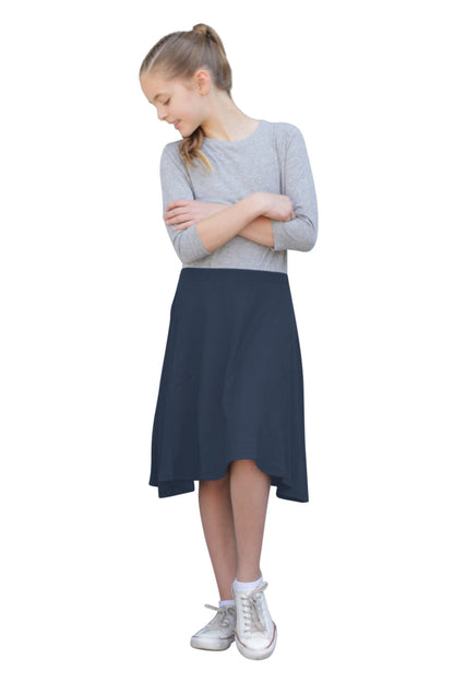 GIRLS Knee Length Skater Skirt