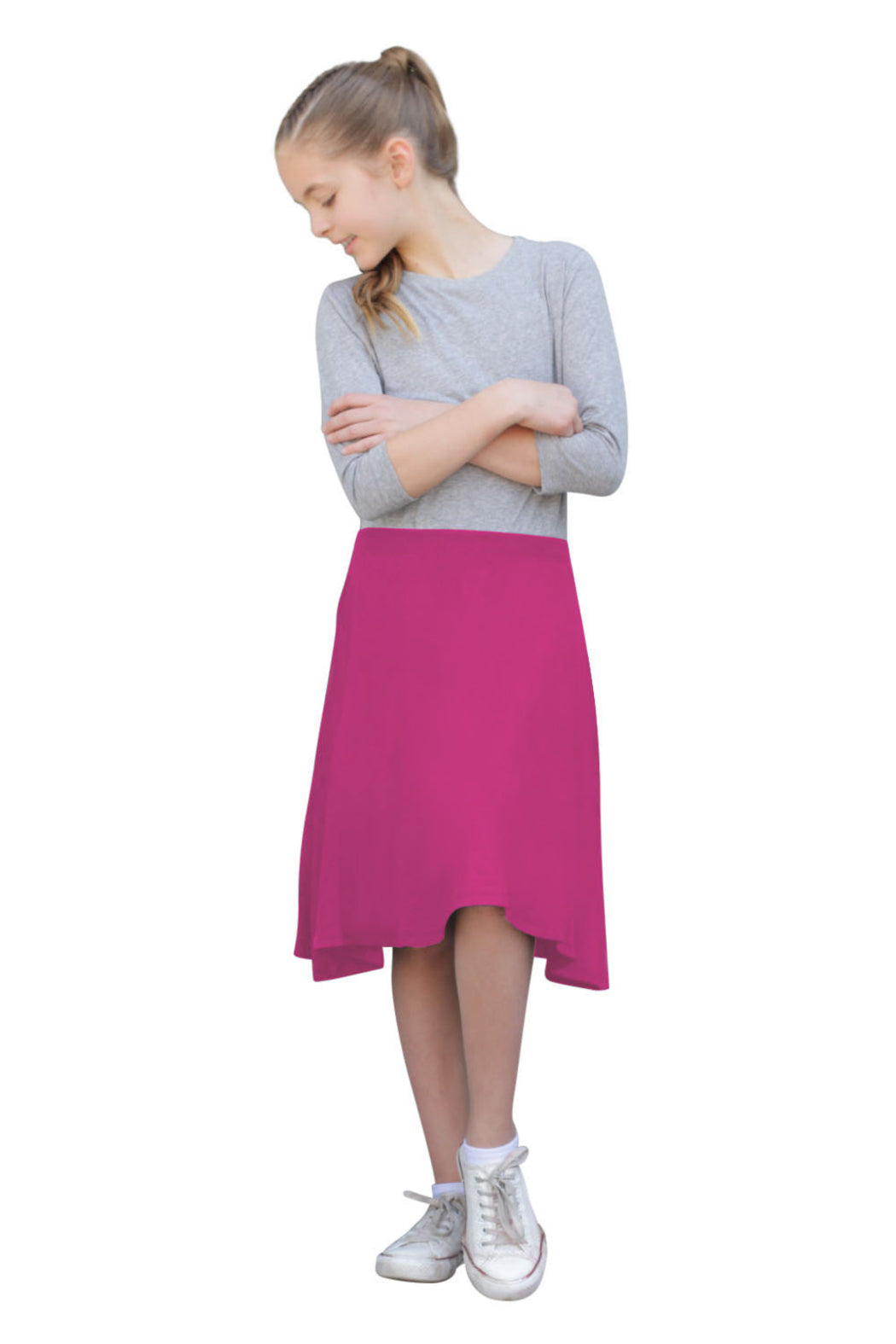 GIRLS Knee Length Skater Skirt